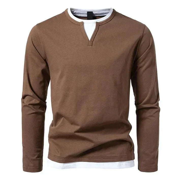 Alwin | Premium Longsleeve In Cotone Pettinato