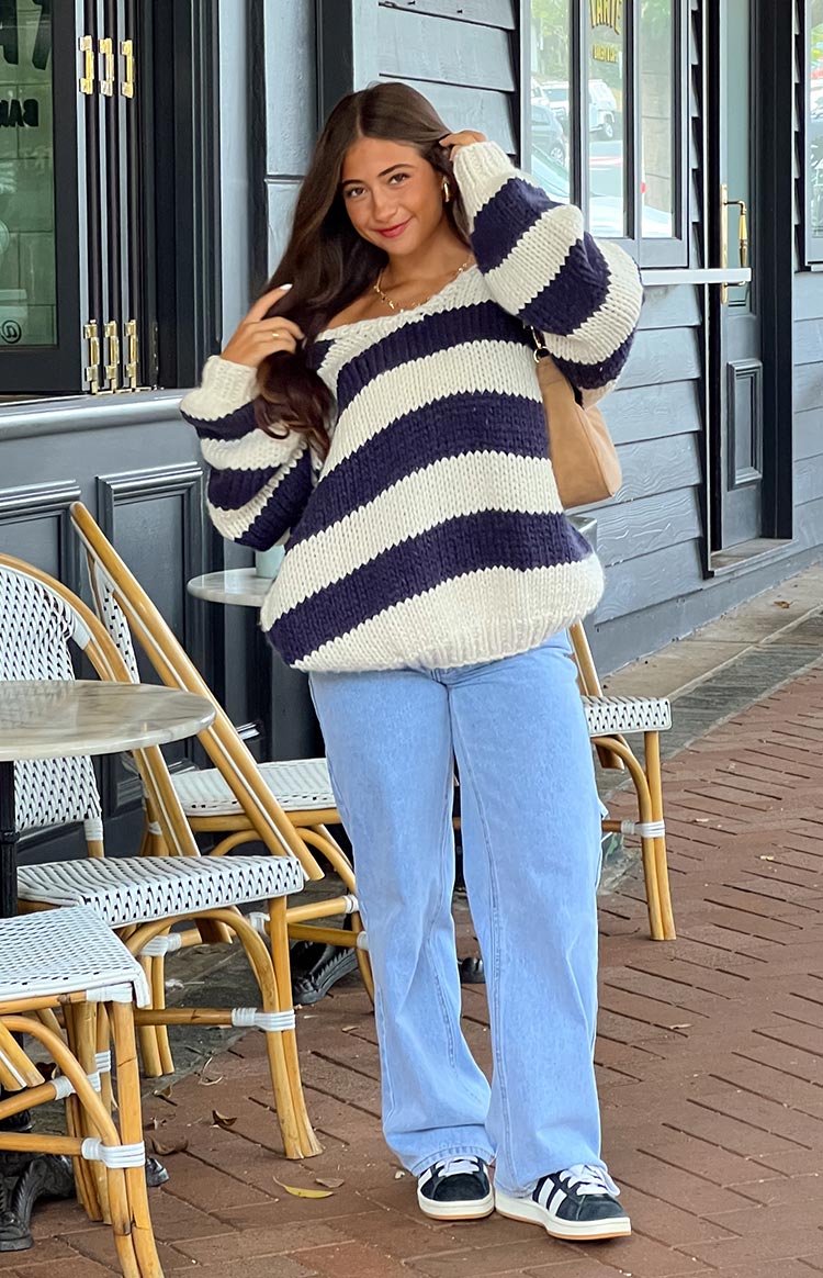 Delvey Striped Knit Sweater