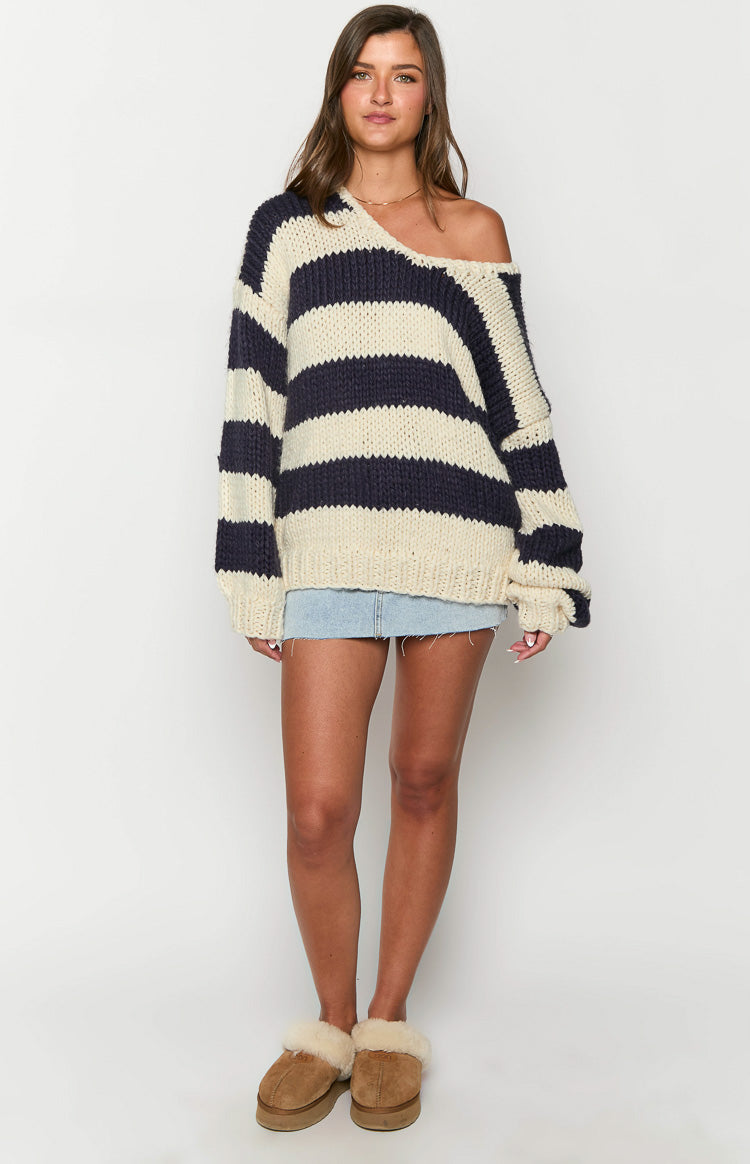 Delvey Striped Knit Sweater