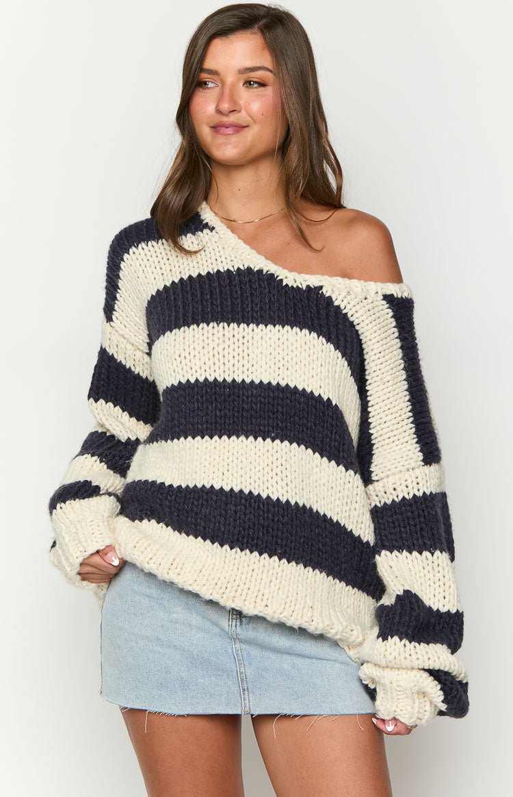 Delvey Striped Knit Sweater