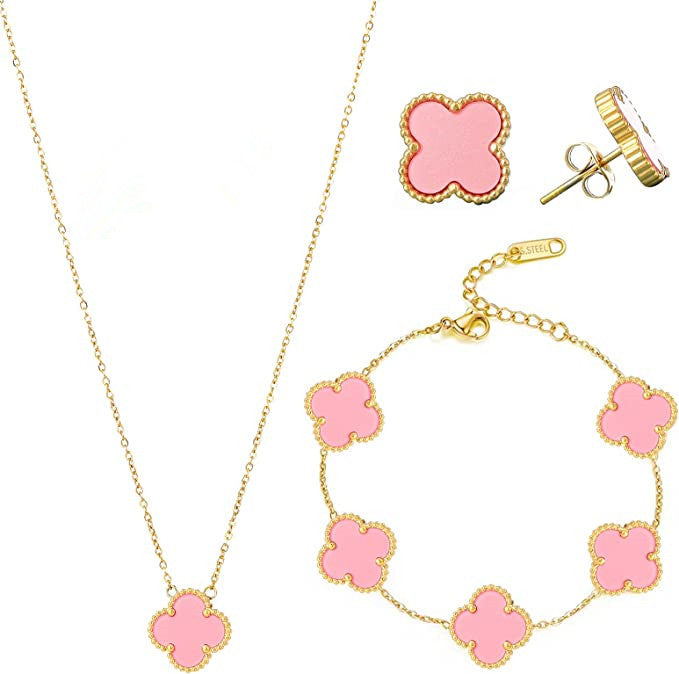 KLEEBLATT SET ROSA
