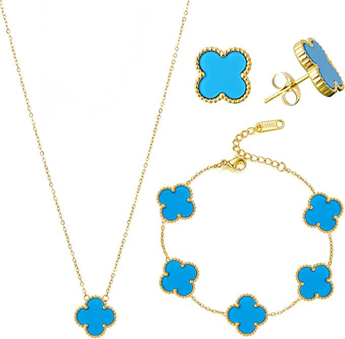 KLEEBLATT SET BLAU