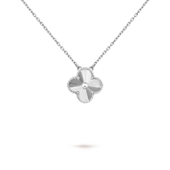 ZILVEREN LASER KLAVER KETTING