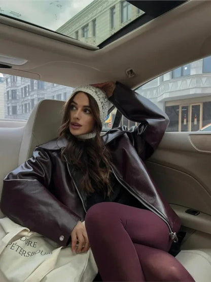 LINA | STIJLVOLLE LEREN JAS