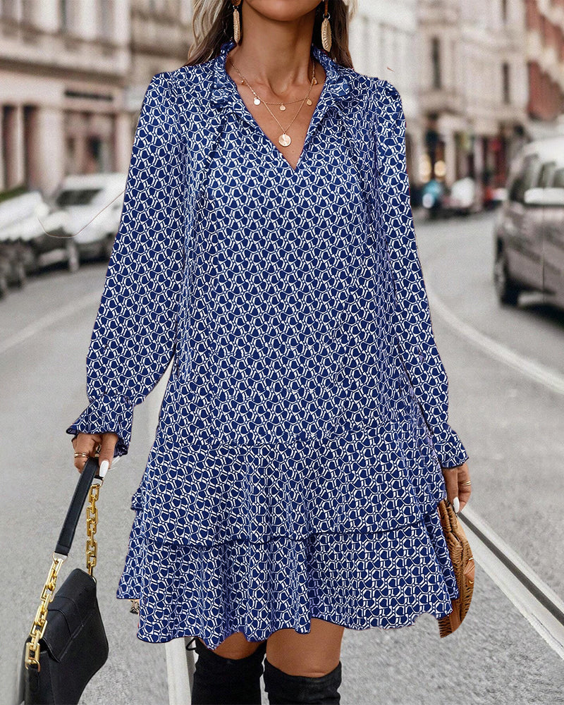 Amalie™ - Jurk met Luna print