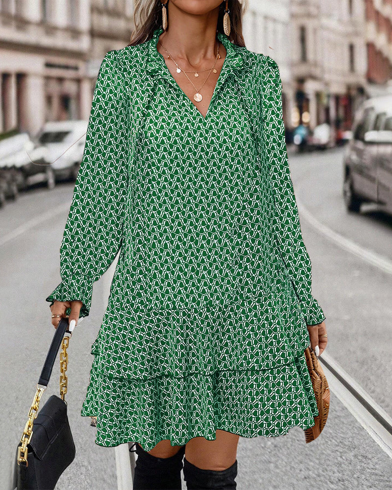 Amalie™ - Jurk met Luna print