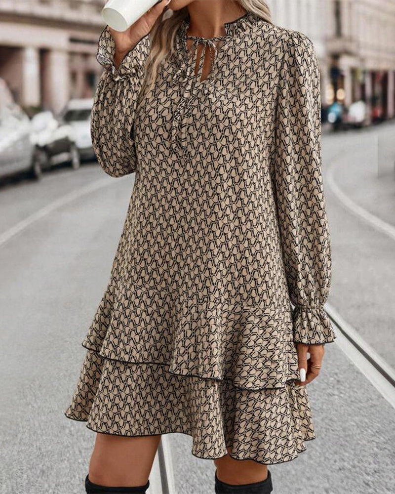 Amalie™ - Jurk met Luna print