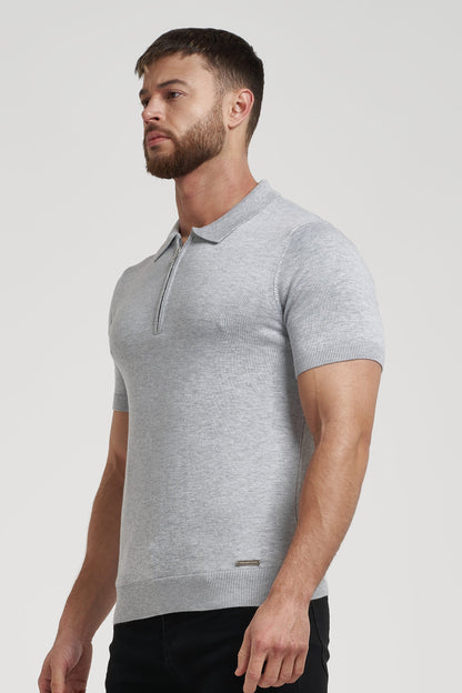 THE VIDA - SHORTSLEEVE POLO - GREY