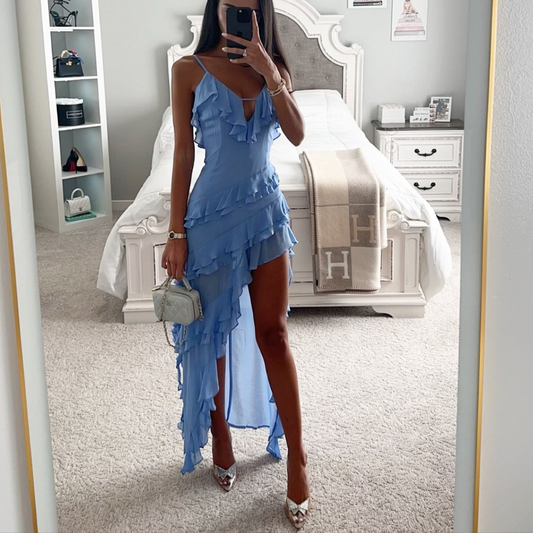 Zephyra - Robe Maxi à Franges Luxe Irregulière