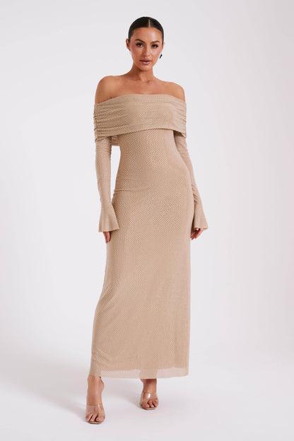 Glitter Off-Shoulder Dress