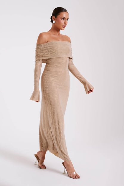 Glitter Off-Shoulder Dress