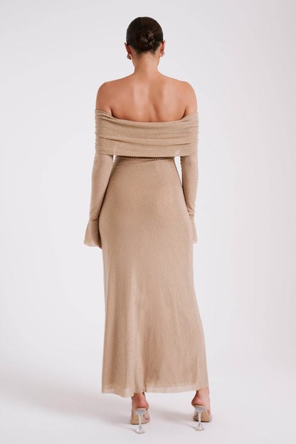 Glitter Off-Shoulder Dress