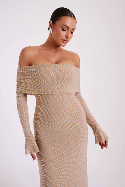 Glitter Off-Shoulder Dress