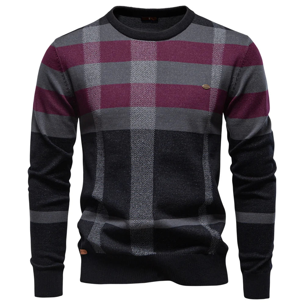 Rosenfeld | Maglione Uomo In Maglia Con Design A Rombi