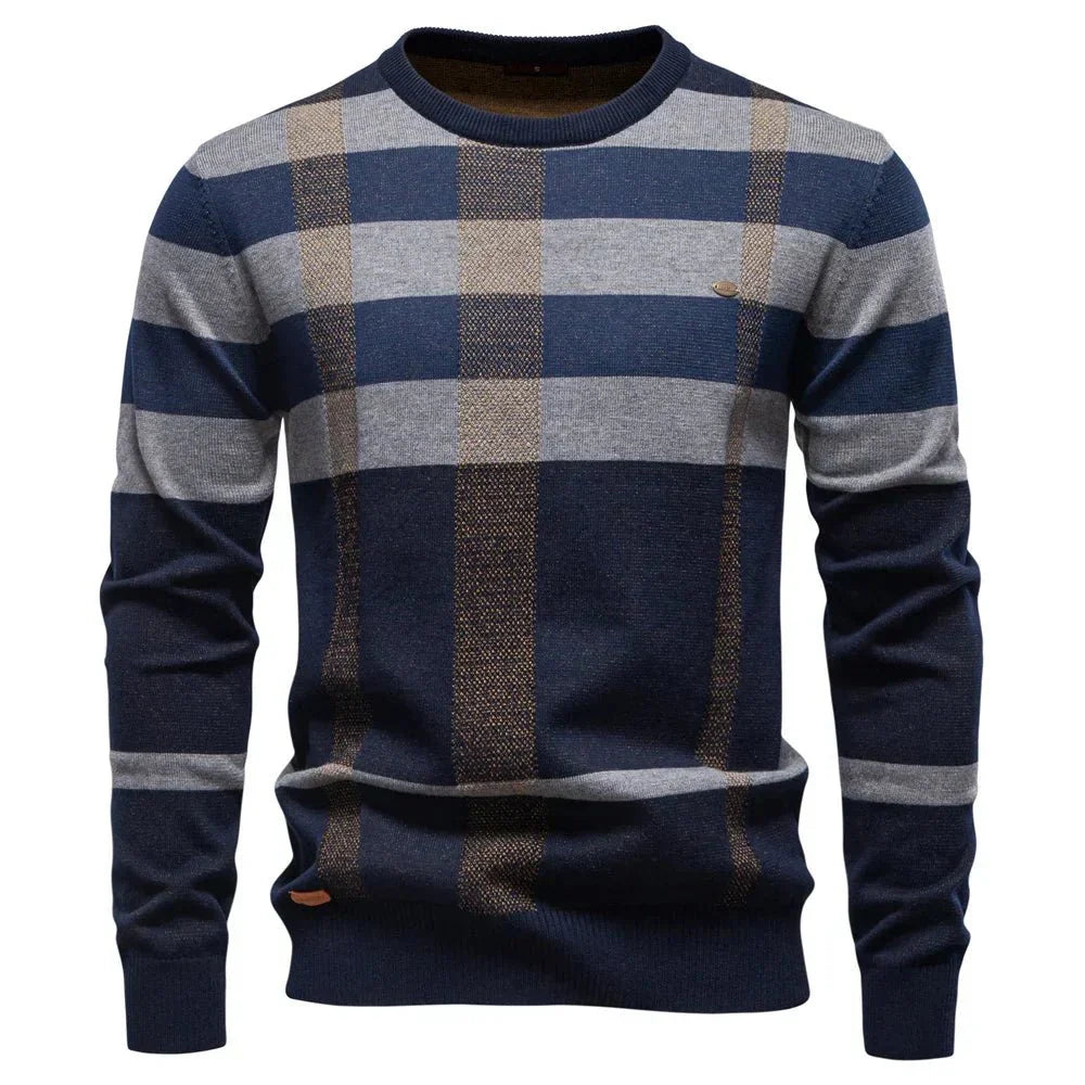 Rosenfeld | Maglione Uomo In Maglia Con Design A Rombi