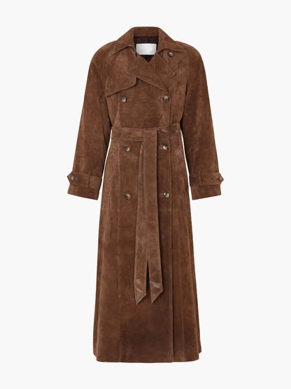 Solana - Suede Trench Coat