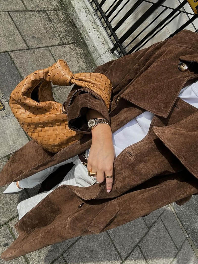Solana - Suede Trench Coat