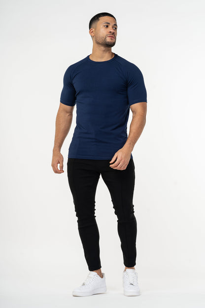 THE MUSCLE BASIC T-SHIRT - DARK BLUE