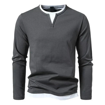 Alwin | Premium Longsleeve In Cotone Pettinato